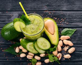 Avocado, Cucumber And Flaxseeds